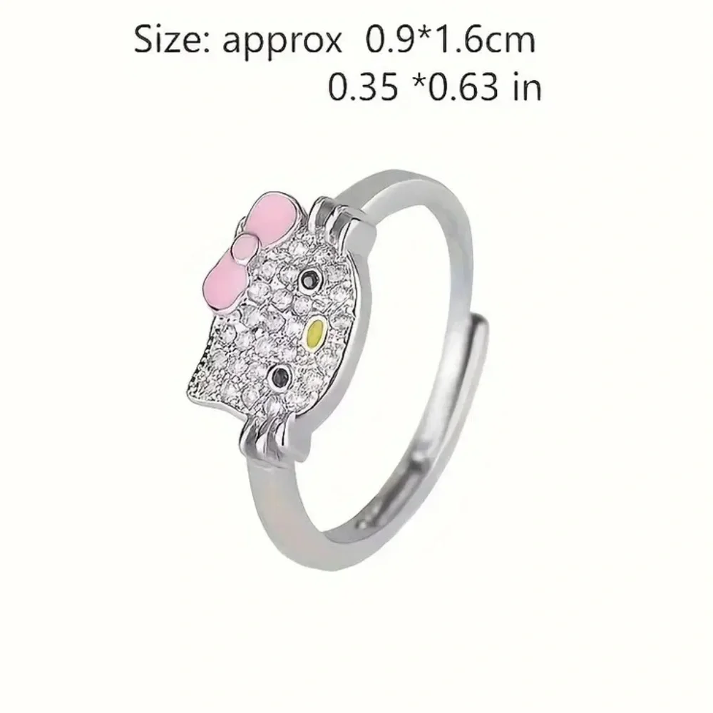 HELLO KITTY OPEN ADJUSTABLE RING-NWT